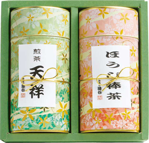茶筒2本詰　煎茶とほうじ茶詰合